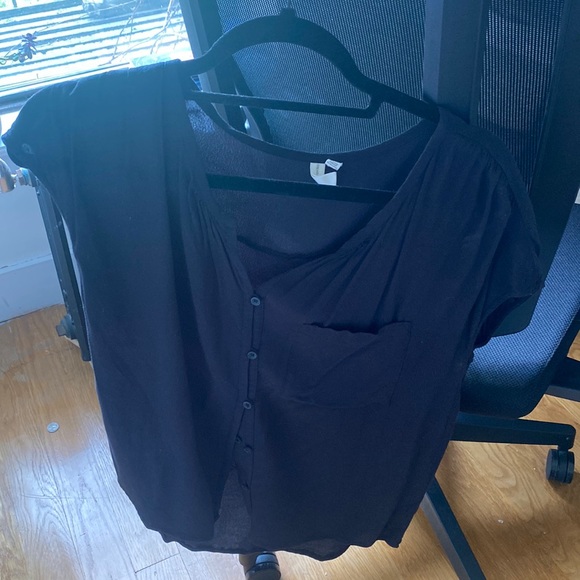 Black Nordstrom Blouse - Picture 1 of 3
